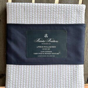 3-pc Brooks Brothers Striped Seersucker Duvet Cover Set - FULL/QUEEN Size